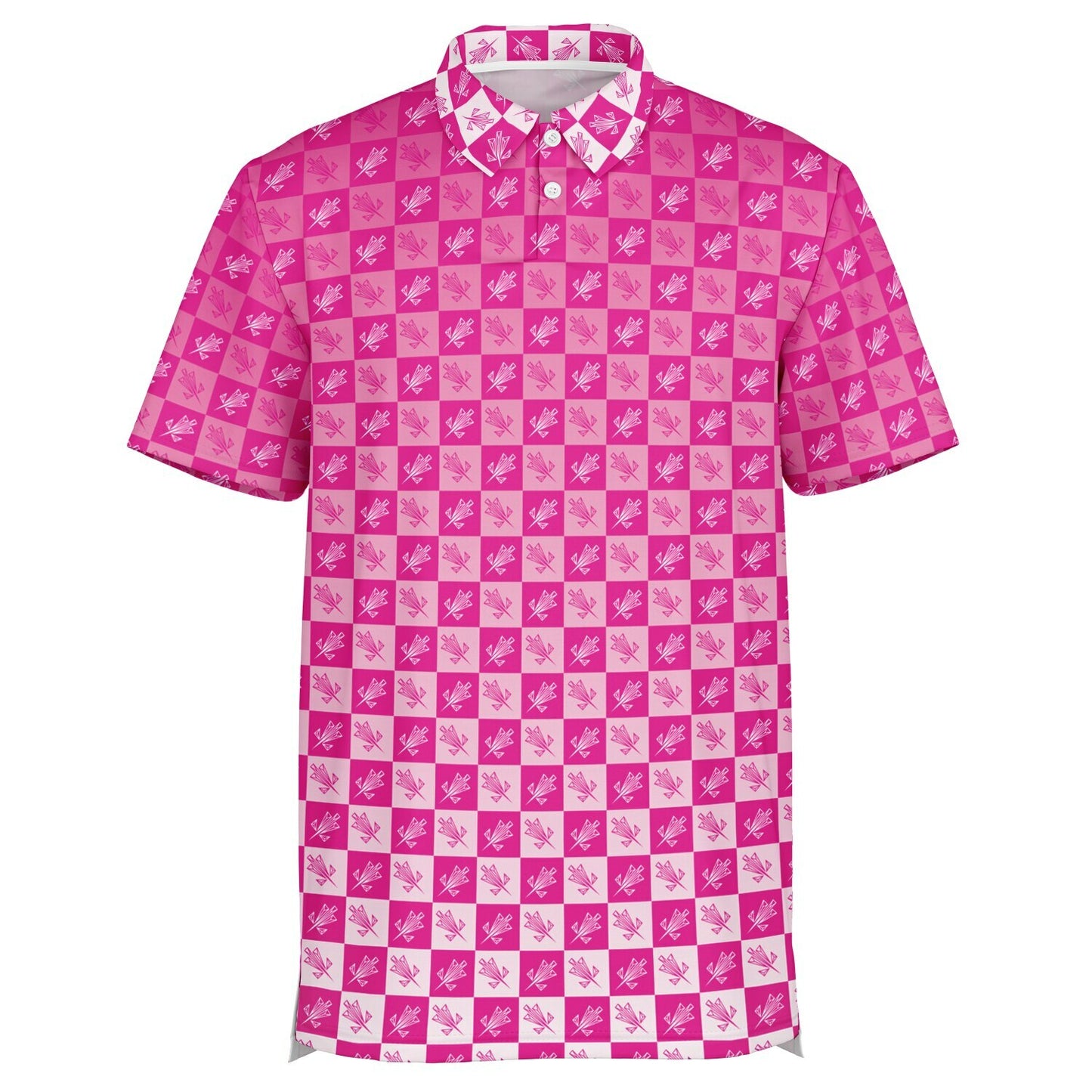 Pink Checkers Polo
