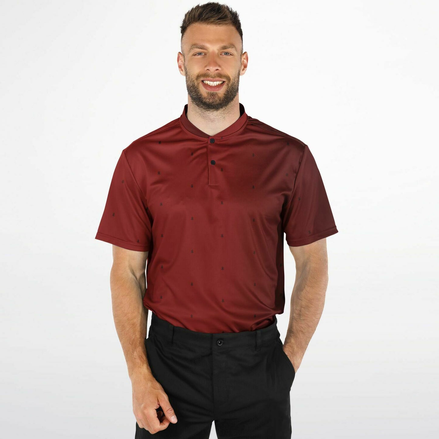 Maroon Competition Polo