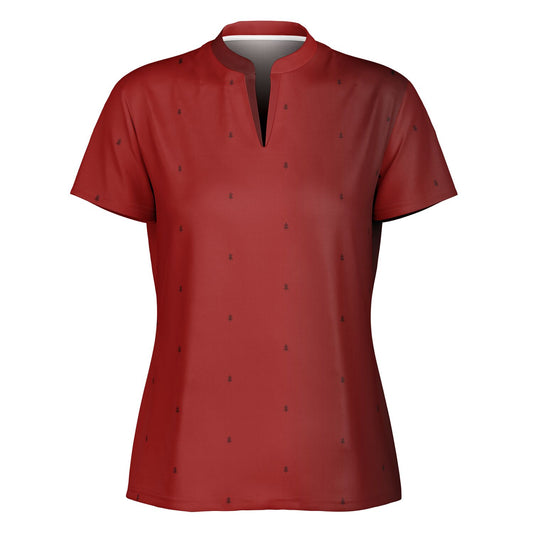 Women's Maroon Competition Polo
