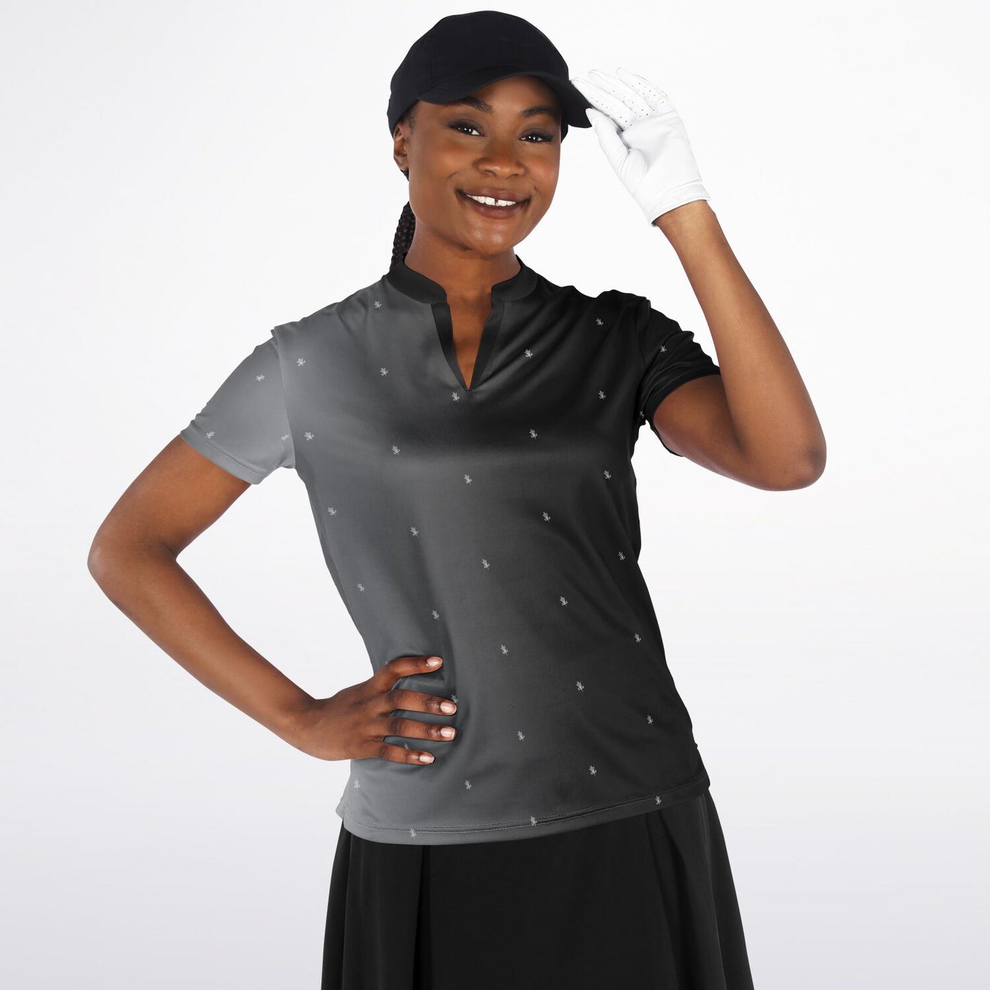 Women's Black Competition Polo