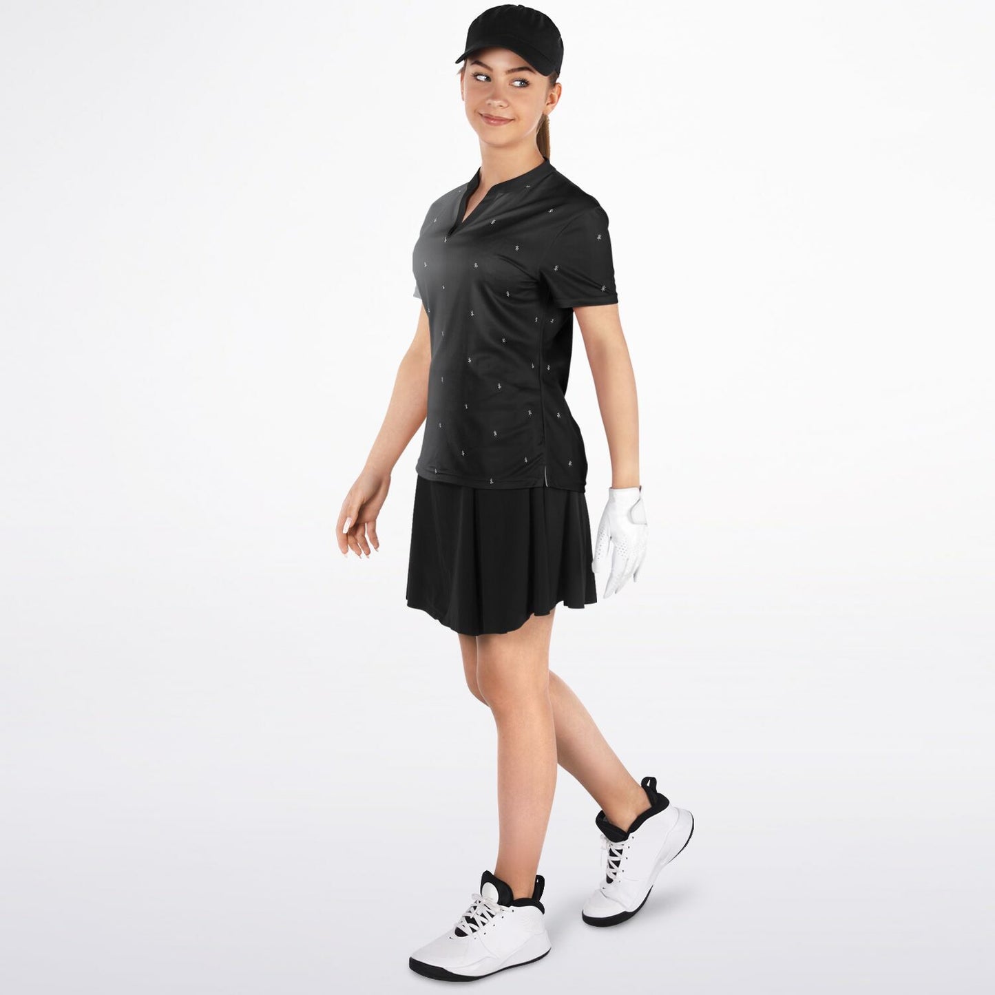 Women's Black Competition Polo