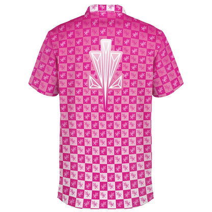Pink Checkers Polo