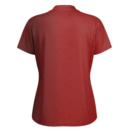 Women's Maroon Competition Polo
